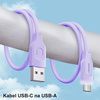USAMS Kabel USB-C 6A 1,2m Fast Charging Port Display Lithe Series biały/white SJ568USB02(US-SJ568)