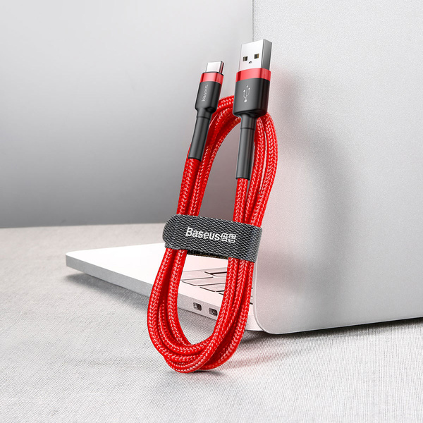 Baseus kabel Cafule USB - USB-C 0,5 m 3A czerwony