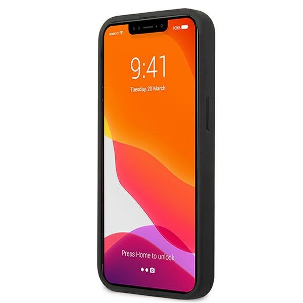 AMG AMHCP13SDOLBK iPhone 13 mini 5,4"  czarny/black hardcase Leather Hot Stamped