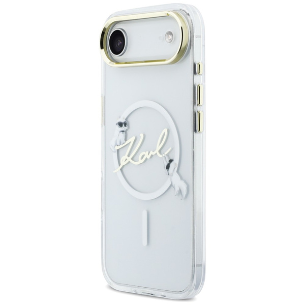 Etui Karl Lagerfeld IML Choupettes Karl  Script Logo MagSafe do iPhone Air przezroczysty