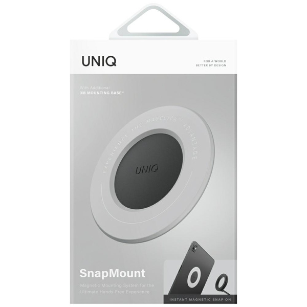 Uchwyt magnetyczny UNIQ SnapMount        samoprzylepny szary/charcoal