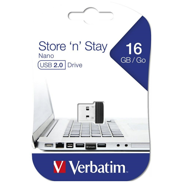 Pendrive Verbatim Store `n` Stay Nano    USB 16GB czarny 97464