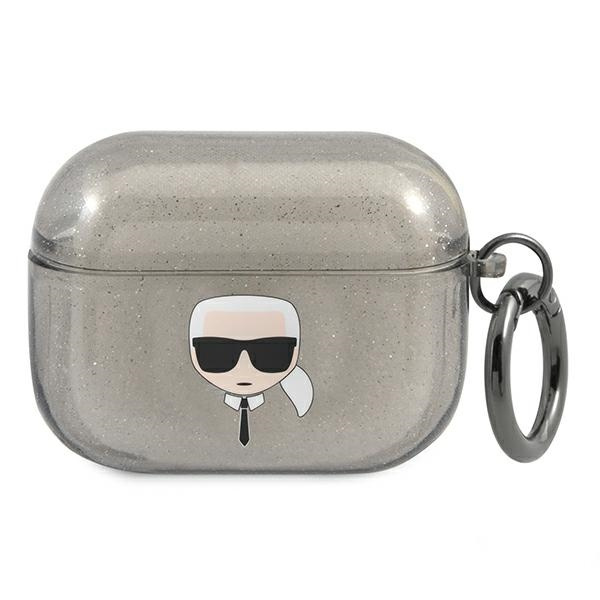 Karl Lagerfeld KLAPUKHGK AirPods Procover czarny/black Glitter Karl`s Head