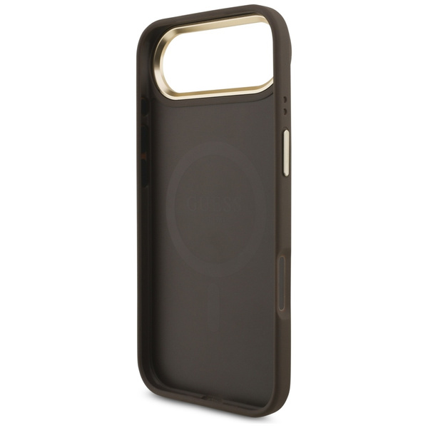 Etui Guess 4G Strass Logo & Big Strap    Metal Buttons MagSafe do iPhone Air brązowy