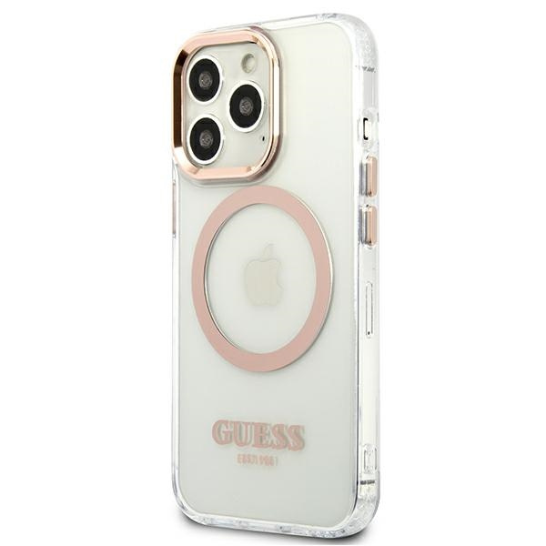 Guess GUHMP13XHTRMD iPhone 13 Pro Max6,7" złoty/gold hard case Metal Outline Magsafe