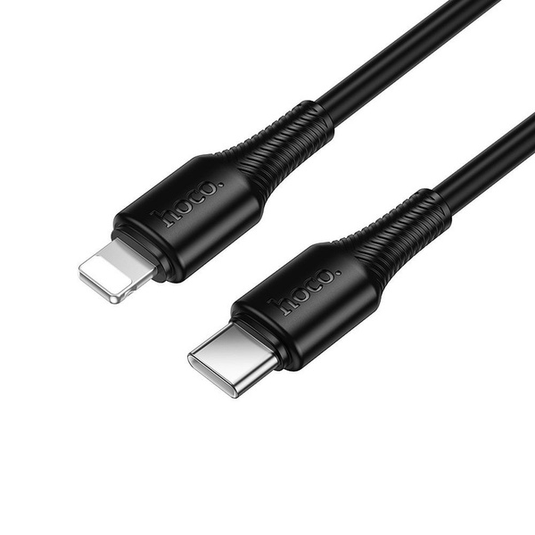 Kabel USB C do Lightning Hoco PD 27W 1 m X120 czarny