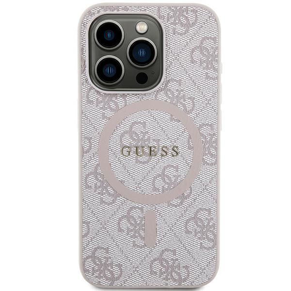Guess GUHMP13XG4GFRP iPhone 13 Pro Max6.7" różowy/pink hardcase 4G Collection Leather Metal Logo MagSafe