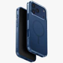 Etui UNIQ Clario do iPhone 17 Pro Max Magclick Charging niebieski