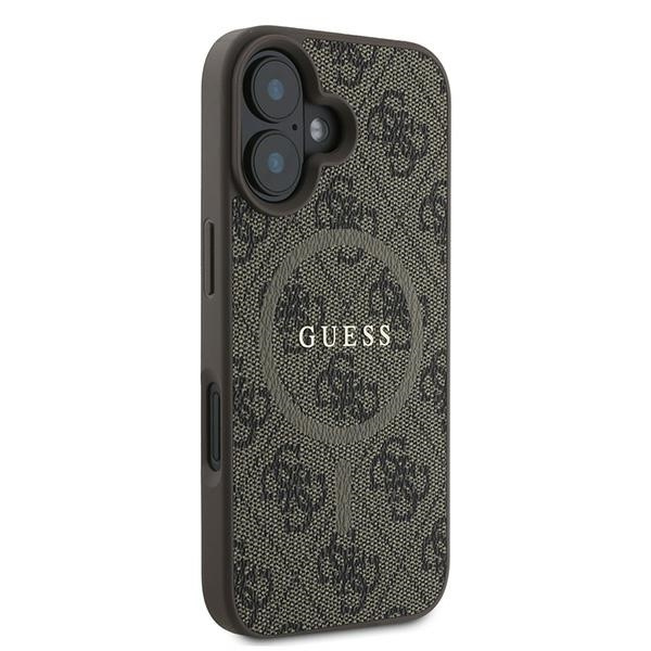 Guess GUHMP16MG4GFRW iPhone 16 Plus6.7" brązowy/brown hardcase 4G Ring Classic Logo MagSafe