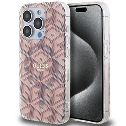 GUESS GUHMP15LHGCUSTGP IPHONE 15 PRO 6.1 "PINK/PINK HARDCASE IML GCUBE MAGSAFE