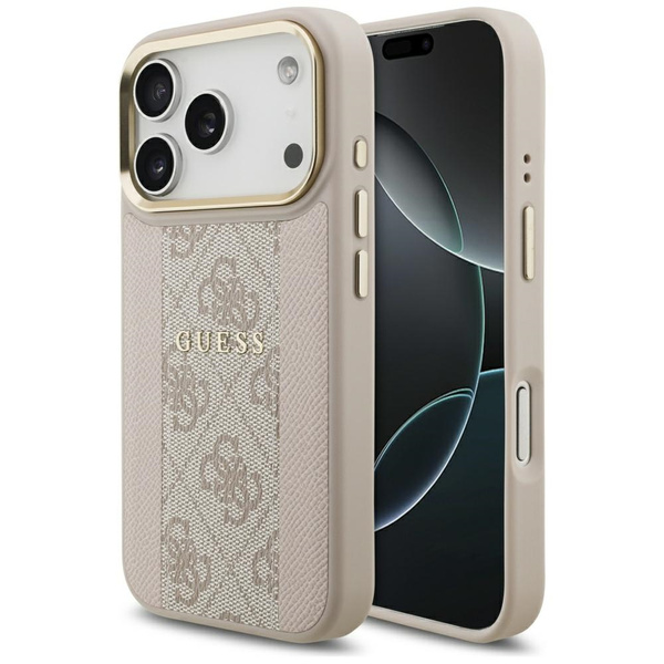 Etui Guess 4G Stripe MagSafe do iPhone   17 Pro różowy