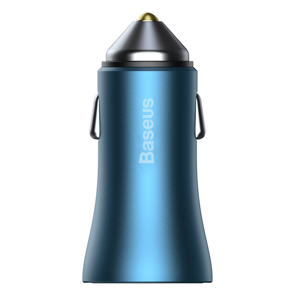 Baseus ładowarka samochodowa Golden Contactor Pro PD 40W 1x USB 1x USB-C niebieska