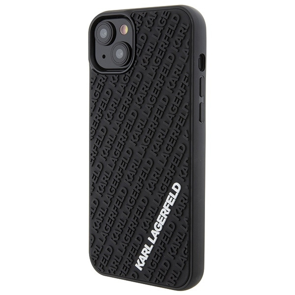 Etui Karl Lagerfeld 3D Rubber Multi Logo na iPhone 15 Plus - czarne