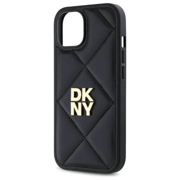 DKNY DKHCP14SPQDSLK iPhone 14 6.1"       czarny/black Quilted Stack Logo