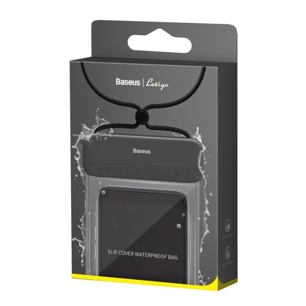 Baseus universal waterproof cover phone case (max 7.2'') for swimming pool IPX8 black (ACFSD-DG1)