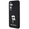 Etui Karl Lagerfeld Fixed Glitter Ikonik Logo Metal Pin na Samsung Galaxy S24 - czarne