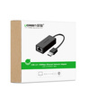 UGREEN EXTERNAL NETWORK ADAPTER RJ45 - USB 2.0 100 MBPS ETHERNET BLACK (CR110 20254)