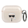 KARL LAGERFELD KLA3UKHGD AIRPODS 3 COVER ZLOTY/GOLD GLITTER KARL`S HEAD