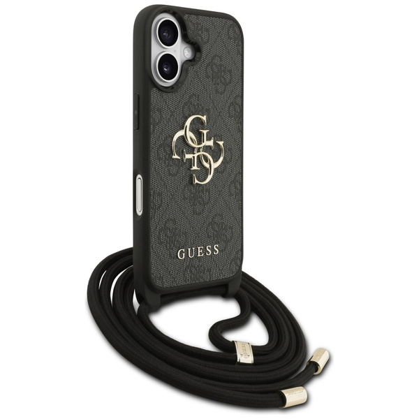 Etui Guess 4G Big Logo Cord Stap         Crossbody do iPhone 17 czarny