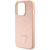 Guess GUHCP15LPCRTHCP iPhone 15 Pro 6.1" różowy/pink hardcase Croco Triangle Metal Logo