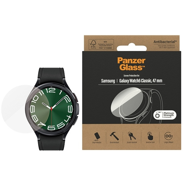 PanzerGlass Galaxy Watch6 Classic 47mm Screen Protection Antibacterial 3684