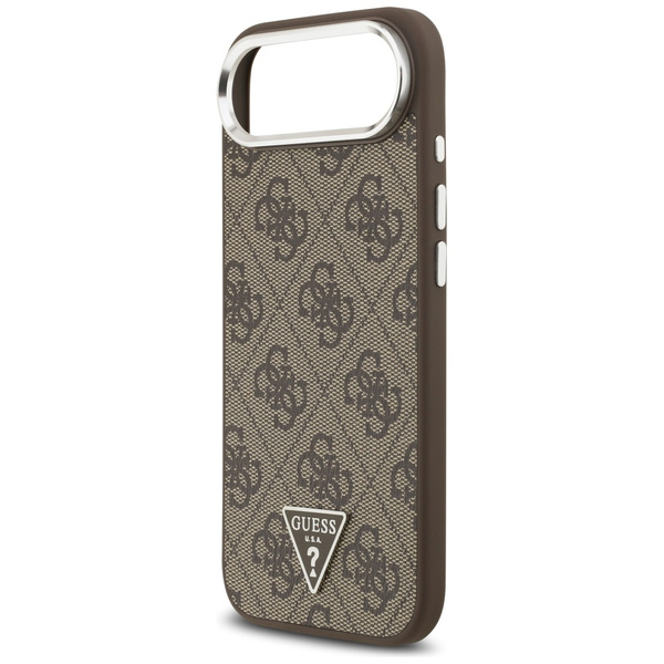 Etui Guess 4G Triangle Logo MagSafe do   iPhone Air brązowy srebrny