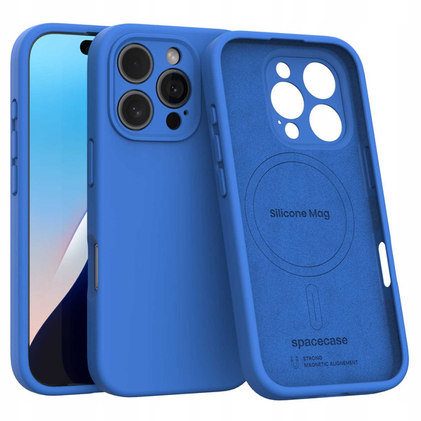 Spacecase Etui Silicone Mag iPhone 16 Pro blue