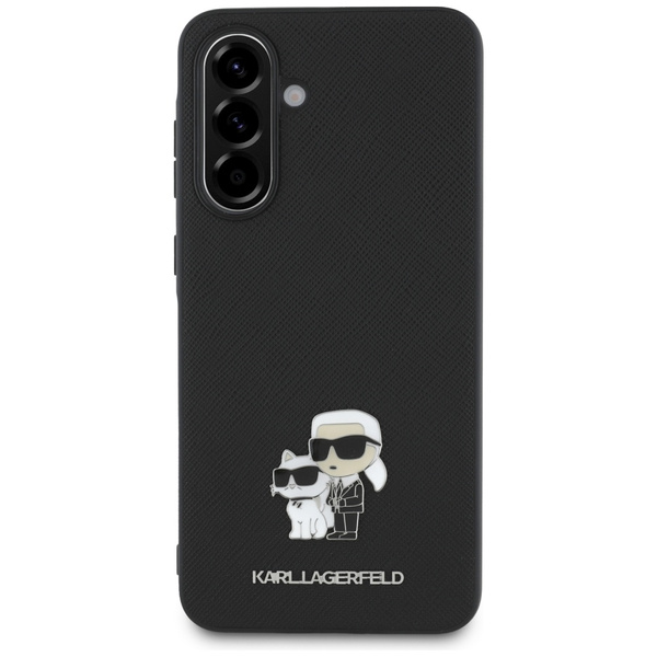 Etui Karl Lagerfeld Saffiano w/ K&C      Metal Logo do Samsung Galaxy A56 czarny