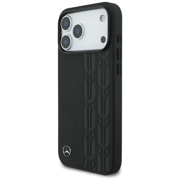 Etui Mercedes Leather Laurel Leaves      MagSafe do iPhone 17 Pro Max czarny