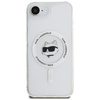 Etui Karl Lagerfeld IML Metal Choupette  Head MagSafe do iPhone 16e biały