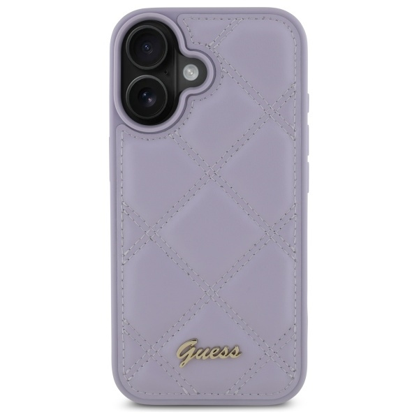 Guess GUHCP16SPSQSQSU iPhone 16 6.1" jasnofioletowy/light purple hardcase Quiled Metal Logo