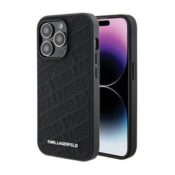 KARL LAGERFELD KLHCP15LPQKPMK IPHONE 15 PRO 6.1 "BLACK/BLACK HARDCASE QUILTED K PATTERN