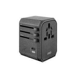 Uniq Voyage LITHOS Collective 33W 2xUSB PD 18W QC 3.0 travel adapter - gray