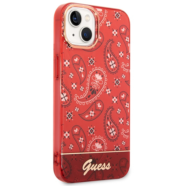 Guess GUHCP14MHGBNHR iPhone 14 Plus / 15 Plus 6.7" czerwony/red hardcase Bandana Paisley