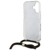 Guess GUHCP16SHC4SEW iPhone 16 6.1"      brązowy/brown hardcase Crossbody Cord 4G Print