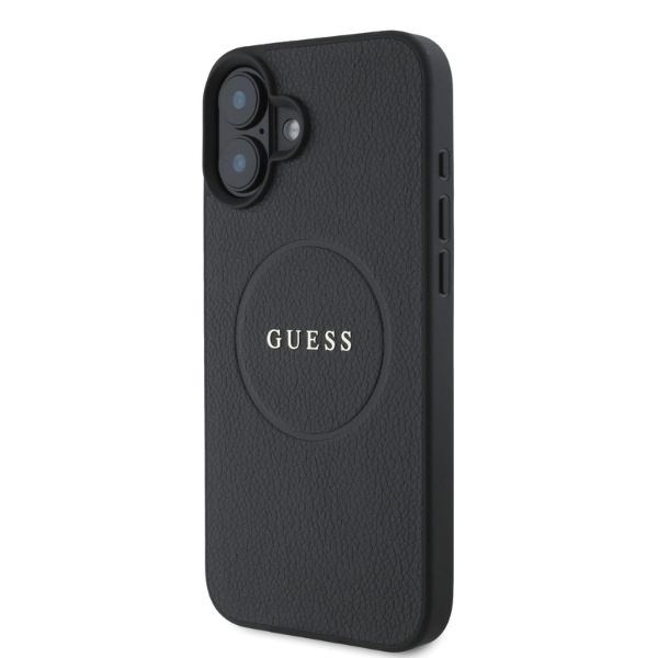 Guess GUHMP16SPGHSMMK iPhone 166.1" czarny/black hardcase Grained Gold Ring MagSafe