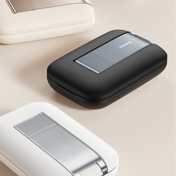 Regulowany stojak na telefon z lusterkiem Baseus Seashell Series - fioletowy