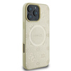 Guess GUHMP16LPSAPSMED iPhone 16 Pro6.3" złoty/gold hardcase Saffiano Peony Classic Logo MagSafe