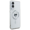 Etui Karl Lagerfeld Button Choupette     Head Printed Logo MagSafe do Samsung Galaxy S25 Edge biały