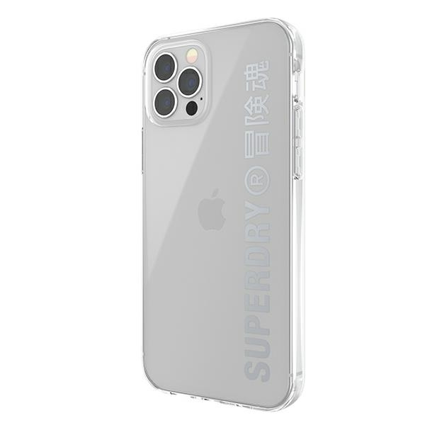 SUPERDRY SNAP CASE CLEAR IPHONE12/12 PRO TRANSPARENT / SILVER
