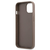 Guess GUHCP13MP4TPW iPhone 13 / 14 / 15 6.1" brązowy/brown hardcase 4G Triangle Logo Cardslot