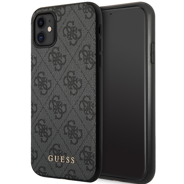 Guess GUHCN61G4GG iPhone 11 6,1" / Xrszary/grey hard case 4G Collection
