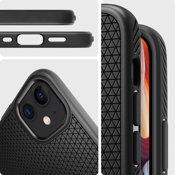 Etui Spigen Liquid Air na iPhone 12 mini - czarny mat
