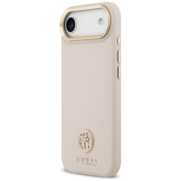 Etui Guess Grained Strass Logo MagSafe   do iPhone Air różowy