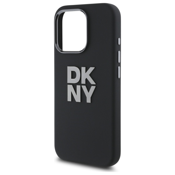 DKNY DKHCP16LSMCBSK iPhone 16 Pro 6.3"   czarny/black hardcase Liquid Silicone Metal Logo