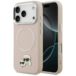Etui Karl Lagerfeld Karl & Choupette Pins MagSafe do iPhone 17 Pro Max różowy