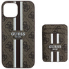 Etui Guess 4G Stripes z portfelem        Magsafe do iPhone 15 brązowy