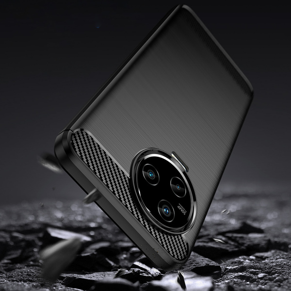 Carbon Case etui do Infinix Note 12 (2023) / Infinix Note 12 Pro elastyczny silikonowy karbonowy pokrowiec czarne