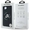 Etui Karl Lagerfeld Liquid Silicone Karl & Choupette Heads z MagSafe na iPhone 16e - czarne