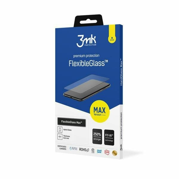 3MK FLEXIBLEGLASS MAX SAM S24 ULTRA CZARNY/BLACK, SZKŁO HYBRYDOWE Z WZMOCNIONYMI KRAWĘDZIAMI